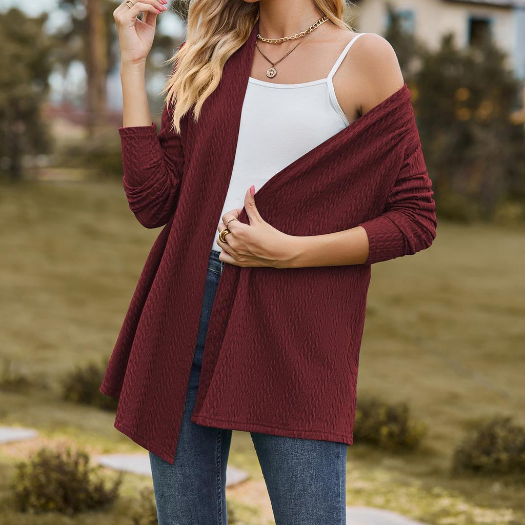 JKASHDK Moda damă ocazional toamnă iarnă imprimeu culoare uni cu mânecă lungă top lejer Bluze și cămăși