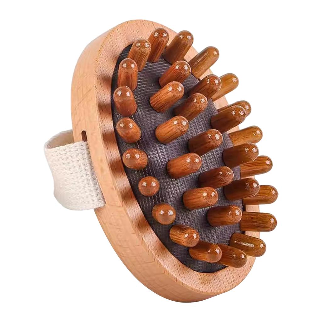 Wooden Message Comb Hand Held Cellulite Massager Gua Sha Scrapping Massager for Muscles Back & Shoulder