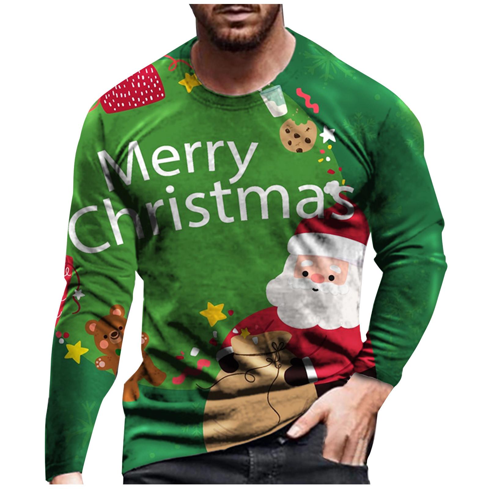 

Christmas Round Collar Sweater Spring And Long Sleeve M зелений