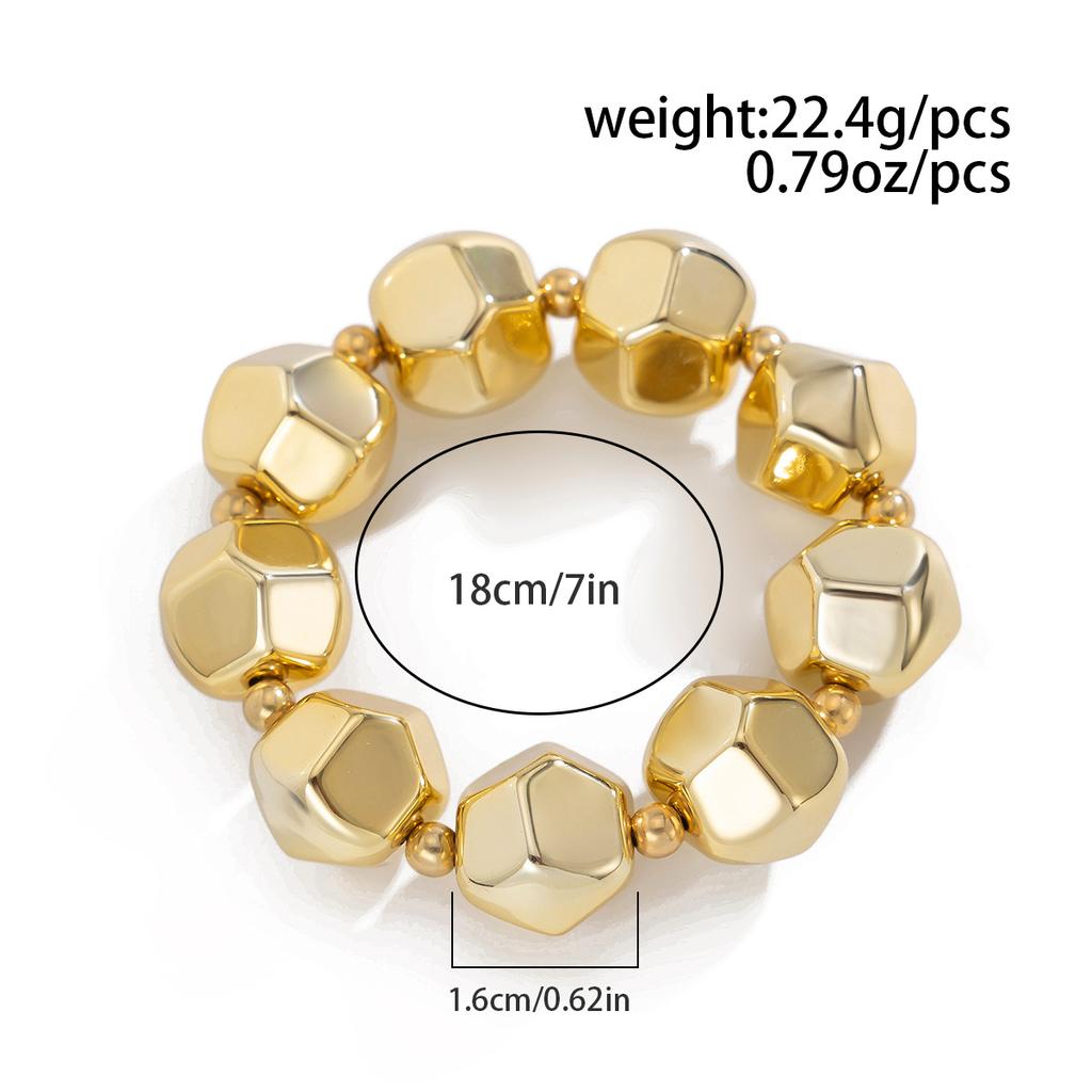 Fashion Exaggerated Irregular Ccb Beaded Bracelet Female, Personalized Geometric Bead Bracelet Bracelet