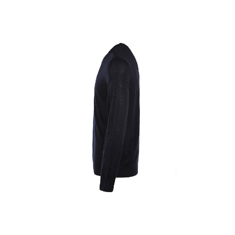 Emporio Armani Ss21 Solid Color Crew Neck Knit Pullover Long Sleeve Sweatshirt Men sweatshirt Black 8N1MUV-1MJWZ-0999