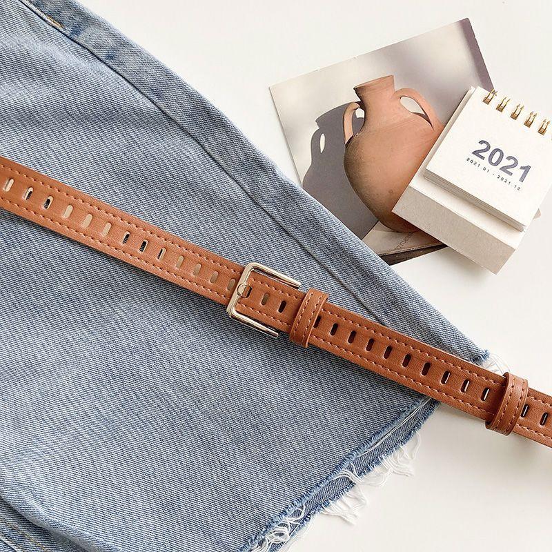 Belt Women's Retro Versatile Trendy Belt Summer New Instagram Style Small Crowd Waist Closing Jeans Belt Women