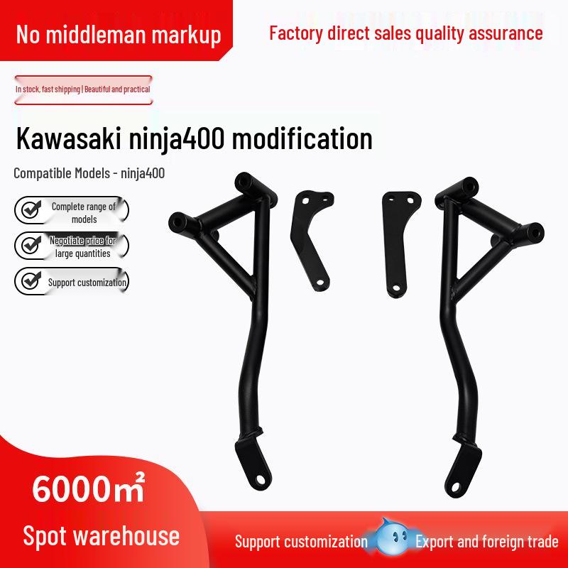 Kawasaki Ninja 400 Crash Bars: Anti-fall Springs, Anti-collision Stunt Protection