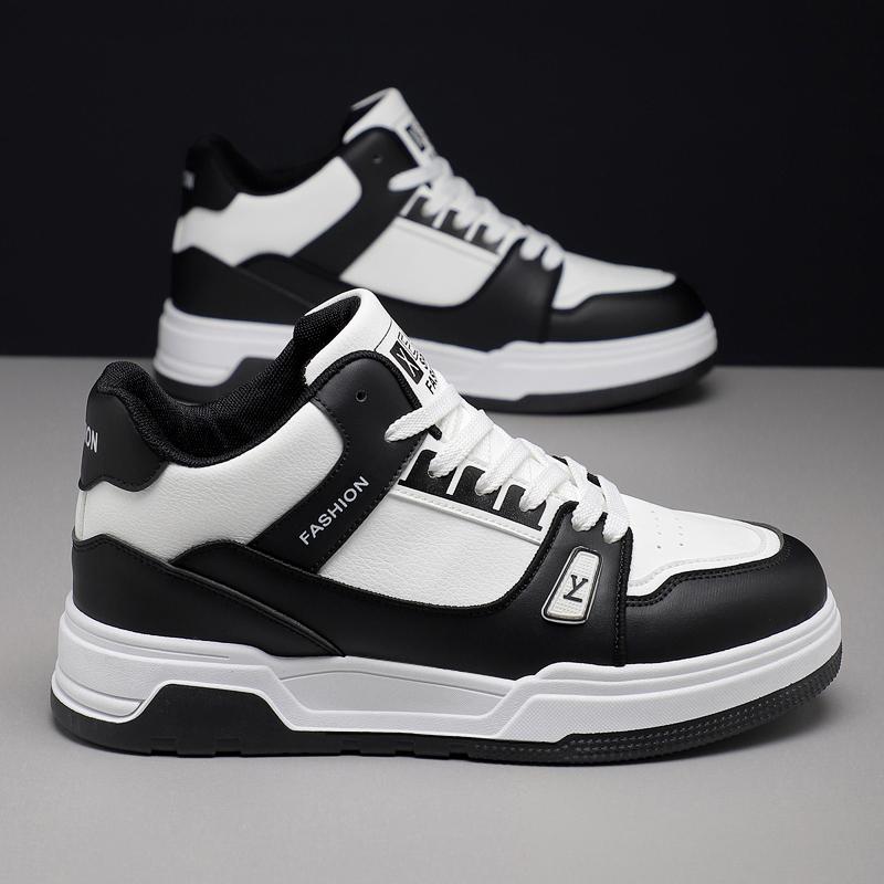 New Men's Classic Four Seasons Fashion Middle Top Skateboarding Shoes Comfortable Soft Sole Sneakers