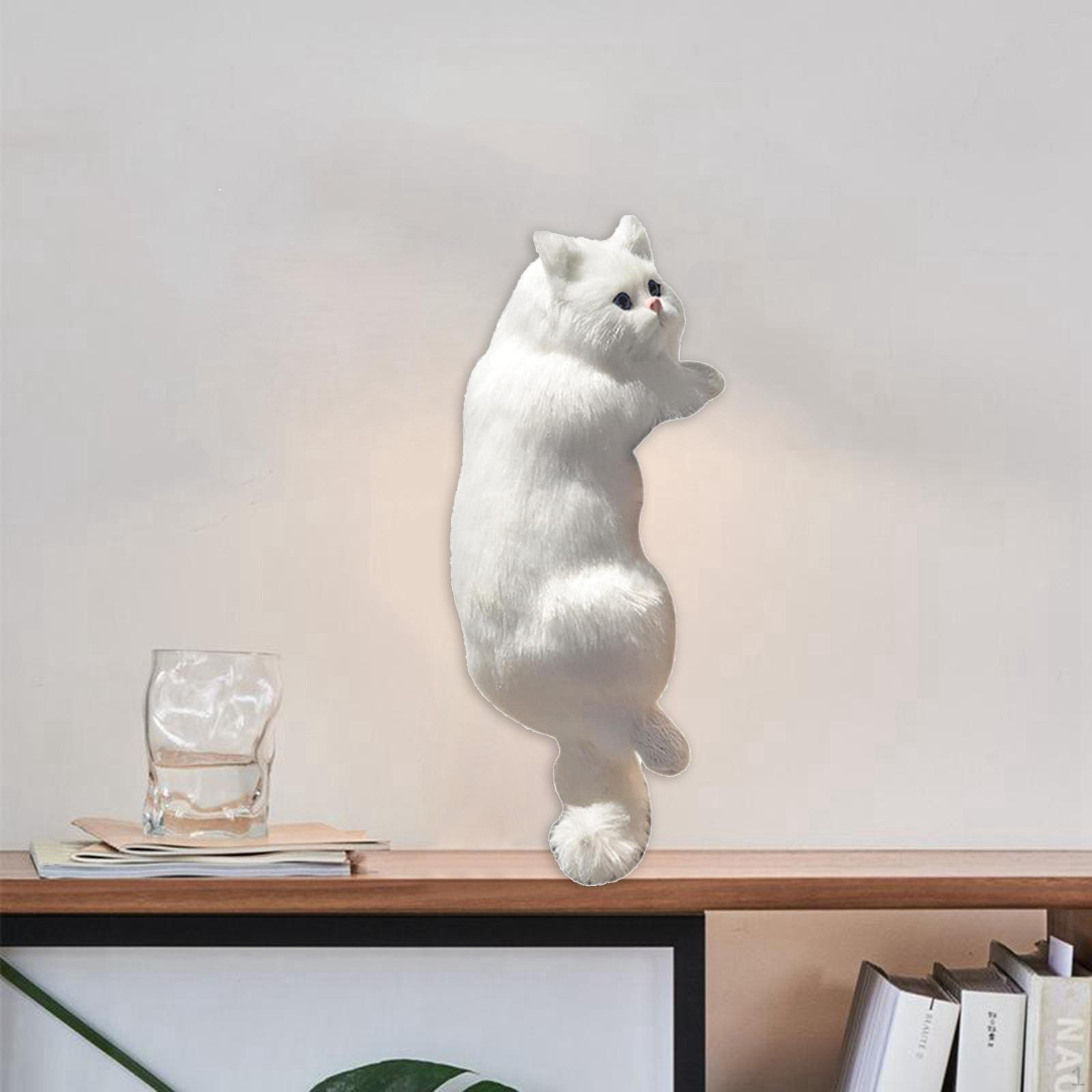 Милая плюшевая фигурка кошки для украшения дома White