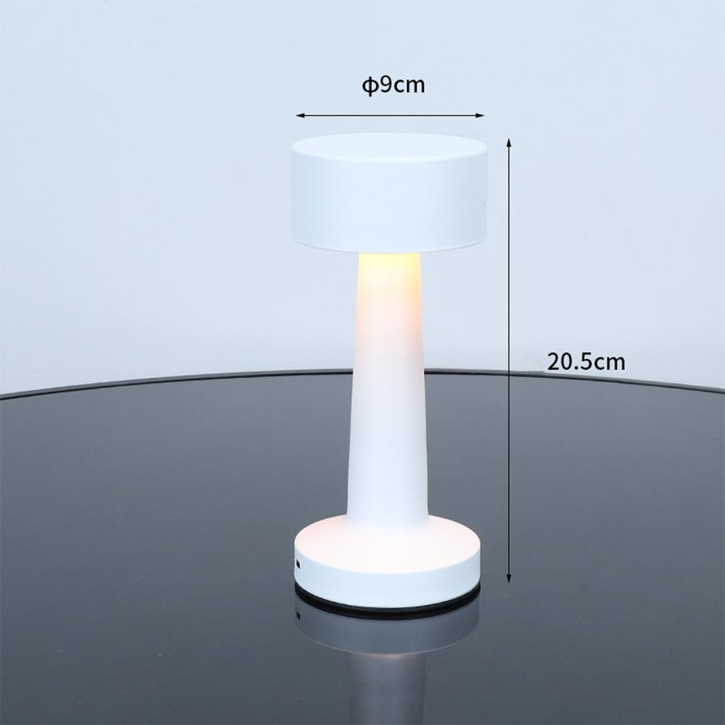 3 Color Led Table Lamp Restaurant Lamps Rechargeable Bar White For Bedroom Vintage Bedroom For Nightstands Metal For Living Room