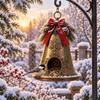 Wild Bird Feeding Display with Christmas Character, Hanging Outdoor Food Station for Garden, Yard, and Porch Use