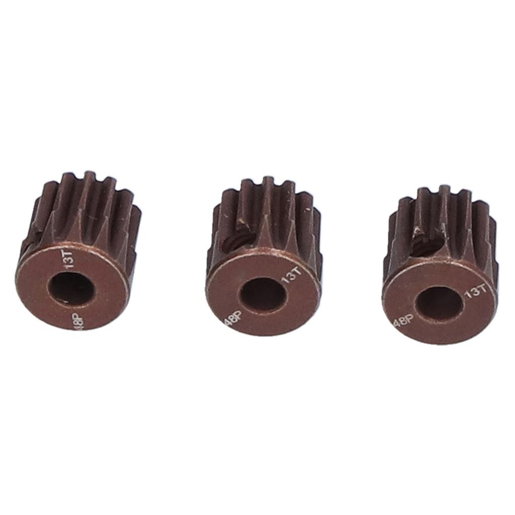 3Pcs 48DP 13T Steel Pinion Gear for 1 10 RC Car 3.175mm Shaft Brushless Brushed Motor