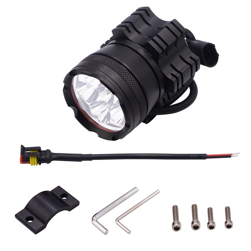 LMoDri Motorcycle LED Headlight LED Motorbike Spotlight Headlamp 48V 30W Motor Spot Head Lights 6500K Driving Auxiliary