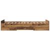 Bed Frame with Storage Reclaimed Wood 80 X 200 Cm Engineered Wood