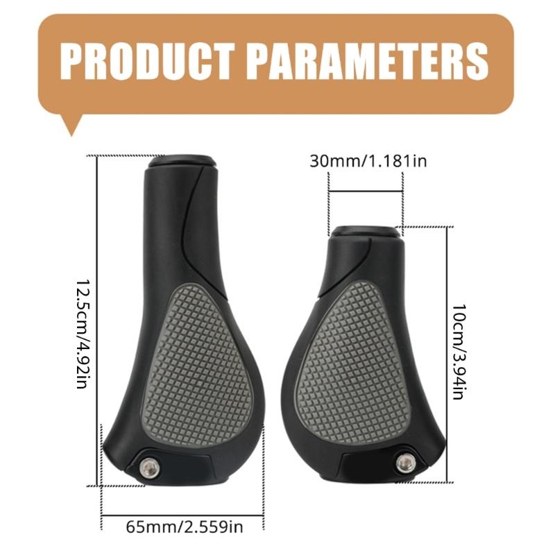2 Stück Pendler Fahrradgriff Gummi Aluminium Griff Wasserdichte Fahrradlenkerabdeckung für Langstreckenfahrt und täglichen Gebrauch