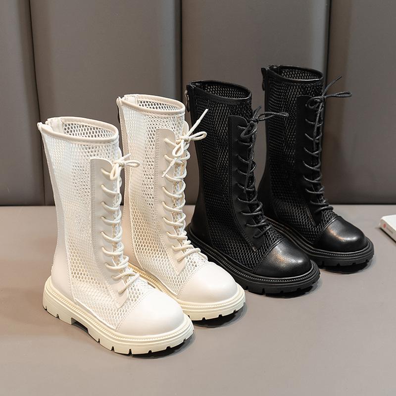Mädchensandale, Kinderschuhe, Kinderschuhe, Flache Schuhe, Lange Stiefel