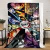 Demon Slayer Anime Characters Collage Warm blanket Flannel blanket for bedroom, living room, sofa, and nap