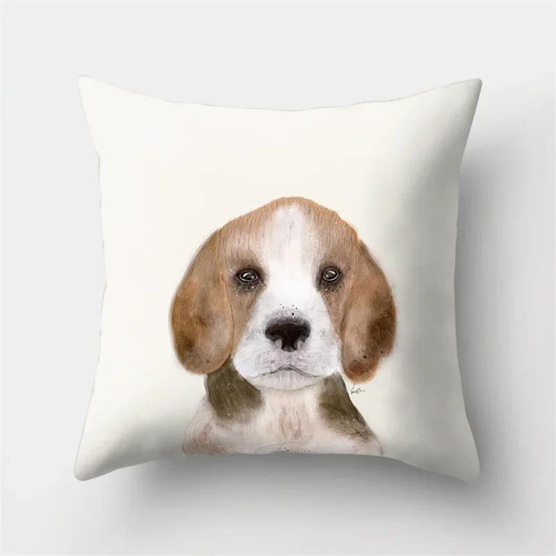 Cute Animal Dog Deer Bear Cushion Cover Home Living Room Sofa Bedroom Decoration Throw Pillow