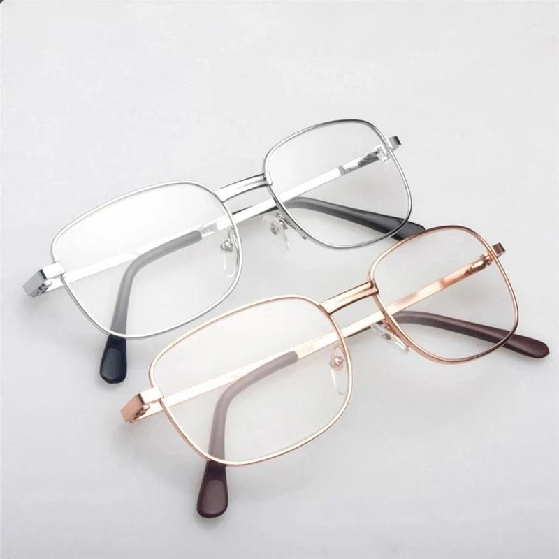 Men Reading Glasses HD Prescription Glasses Metal Frame Presbyopic Glasses Unisex Glasses 0 To +4.0 Eyeglasses