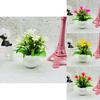 Künstliches Orchideen-Blumenarrangement im Plastikbehälter zur Heim- und Eventdekoration