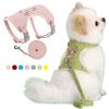 Cute Pet Harness Leash Set for Small To Medium Dogs And Cats - Chihuahua Bunny Vest Harness Poodle Collar - Walking Lead Dog Acc