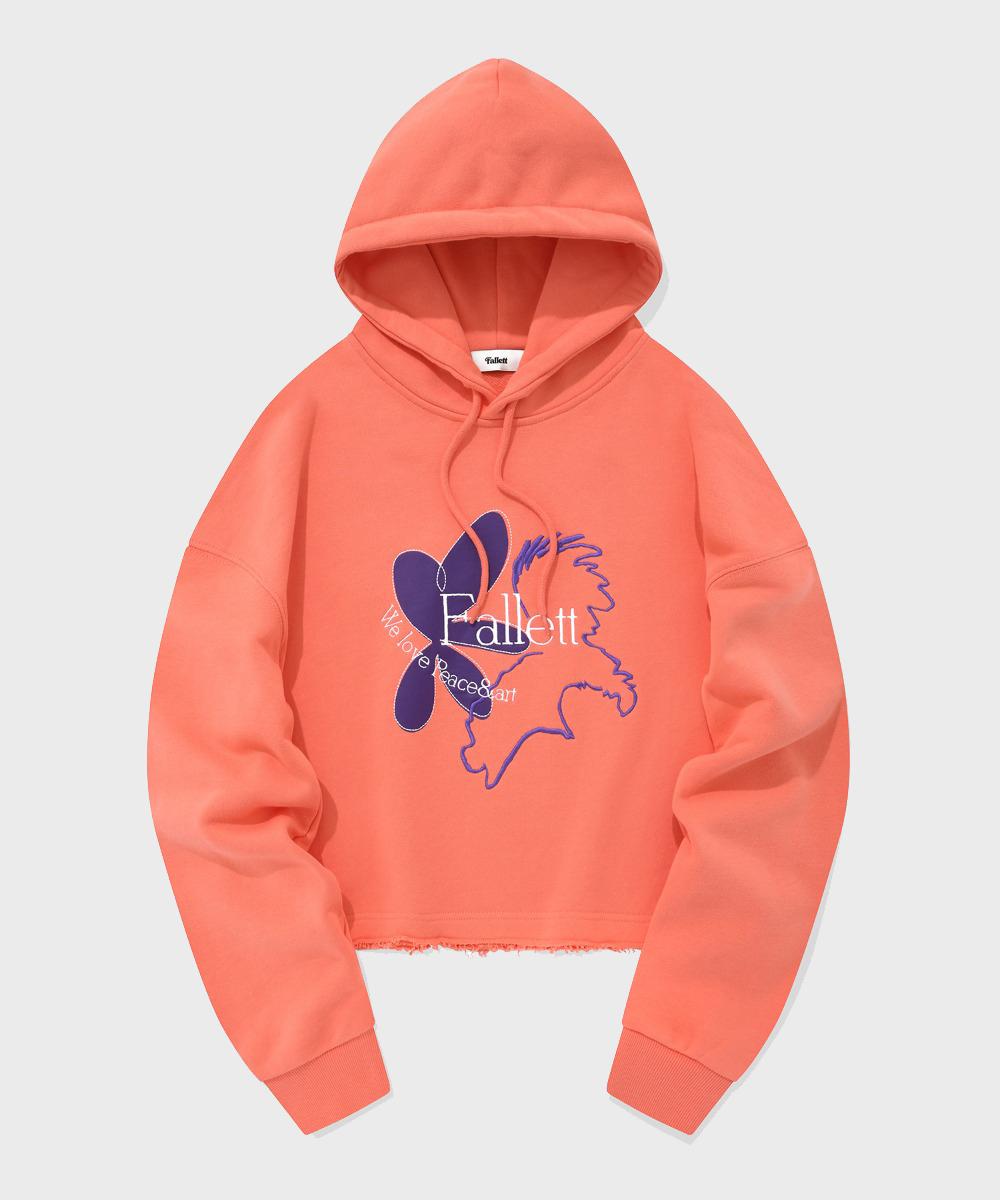Pallet Women S Garden Crop Hoodie Peach Peach/M