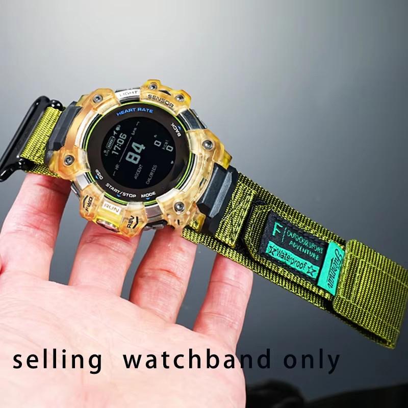 Pulseira de Relógio de Lona DIY para Casio Smart Sport Watch 3475 GBD-H1000 Modificada Fácil de Colar Pulseira de Nylon Acessórios Pulseira Masculina
