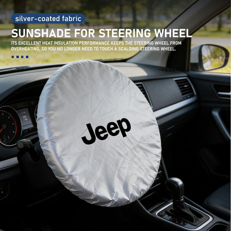 Car Steering Wheel Cover Sun Protection Insulation Protector Covers For Jeep Cherokee Patriot Liberty Wrangler JK JL Commander AKP1