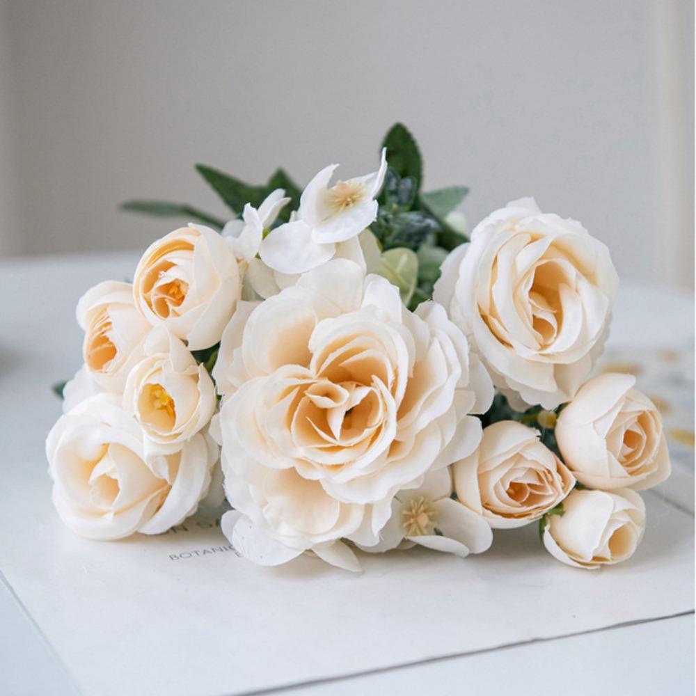 

Fashion Wedding Wreath Artificial Rose Flower Colorful Landscape Silk Hydrangea DIY Simulated Flowers Wedding Arrangements белый