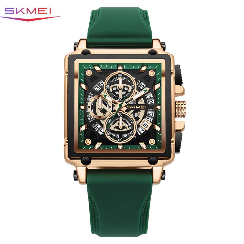 Watch Square Men's Watch Hollow Calendar Business Quartz Watch Student Casual Men's Watch