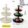 1Pcs Dollhouse Mini Cake Tray Model Simulation Miniature Cake Stand Ornament Toys Scene Decoration Doll House Accessories