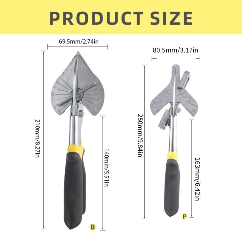 45-135/22.5-45 Degree Multi Angle Corner Scissors Mitre Wall Panel Wire Slot Cutter Plastic Pipe Hose Scissors Tool Replacement