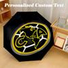 8‑Rib Automatic Umbrella, Club America Design Foldable Umbrella for Sun Rain Protection Travel