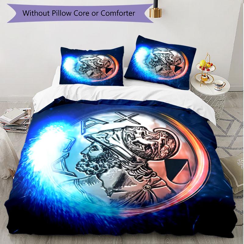 3pcs Duvet Cover Set (1*Duvet Cover + 2*Pillowcase, Without Core), Ajax Print Soft All‑Season Bedding Set, Home Bedroom Decor Gift