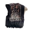 New Embroidered Cashew Flower Pattern Imitation Cashmere Scarf Women's Long Tassel Extended Light Luxury Shawl