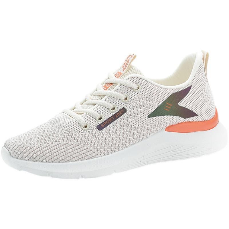 Mesh lightweight sports shoes, new soft-soled comfortable and versatile casual shoes, woven fly-woven flats