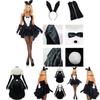 Sexy Women's Bunny Rabbit Costume Cosplay Tuxedo Halloween Outfit With Sweety Bow