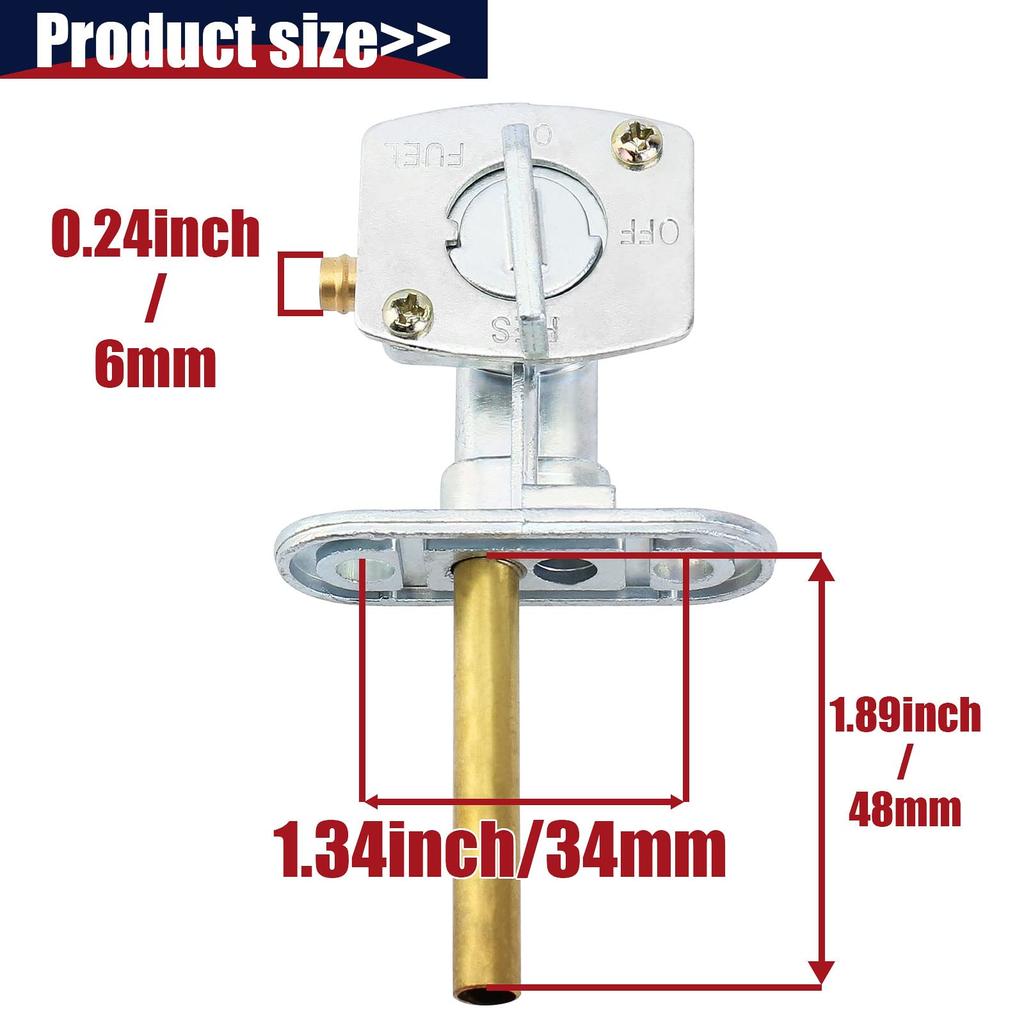 QAZAKY 2 Pack Fuel Gas Tank Pet Cock Valve Switch Suzuki LT80 Quad Sport