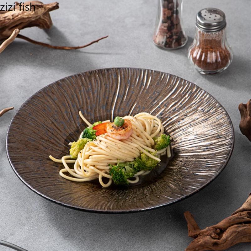 Ceramic Plate Western Style Steak Plates Soup Plates Sushi Plate Noodle Bowl Fruit Dish Salad Bowl Dessert Bowls Snack Tray