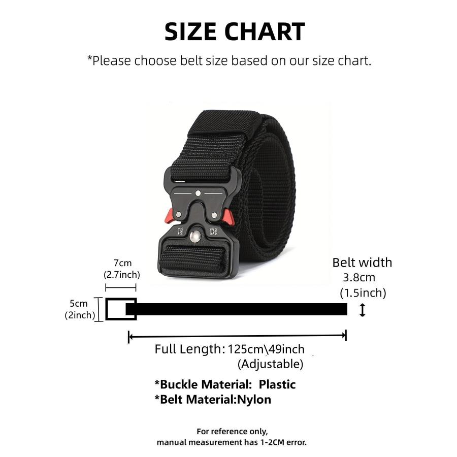 5 Styles The New Men's Belt 125cm Buckle Belts Nylon Braided Lightweight Breathable Daily Commuter Men's Belt