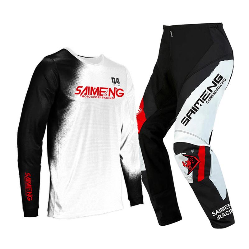Set echipament motocross pentru copii Kituri Tricou Pantaloni Tineret copil verde Motocicletă negru 3 4 5 6 7 8 9 10 ani Costum off-road albastru portocaliu Enduro cross băiat fată