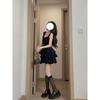 Sweet Black Suspender Dress Summer New Small Princess Short Dress Women Retro Waist Thin Fashion