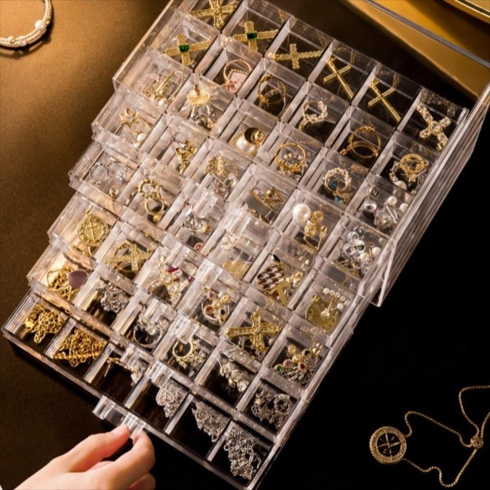 Drawer Style Jewelry Storage Box Plastic Nail Art Storage Box Jewelry Sorting Box  Bathroom