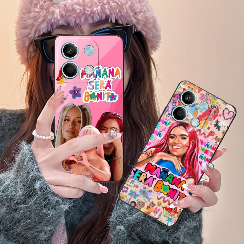 Karol G Latino Mobile Cell Phone Case for Xiaomi Redmi Note 14 13 12 11 S Pro Plus 4G 5G Colorful Printing Cover Cover Pretty