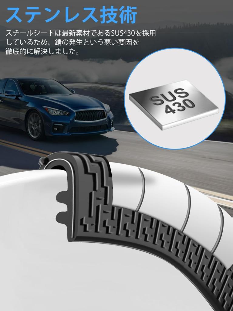 WyBright Door Car Door Edge SUS430 Special Stainless Includes Installation Door Molding with Protects Car Doors from Improves Door Closing Fender No