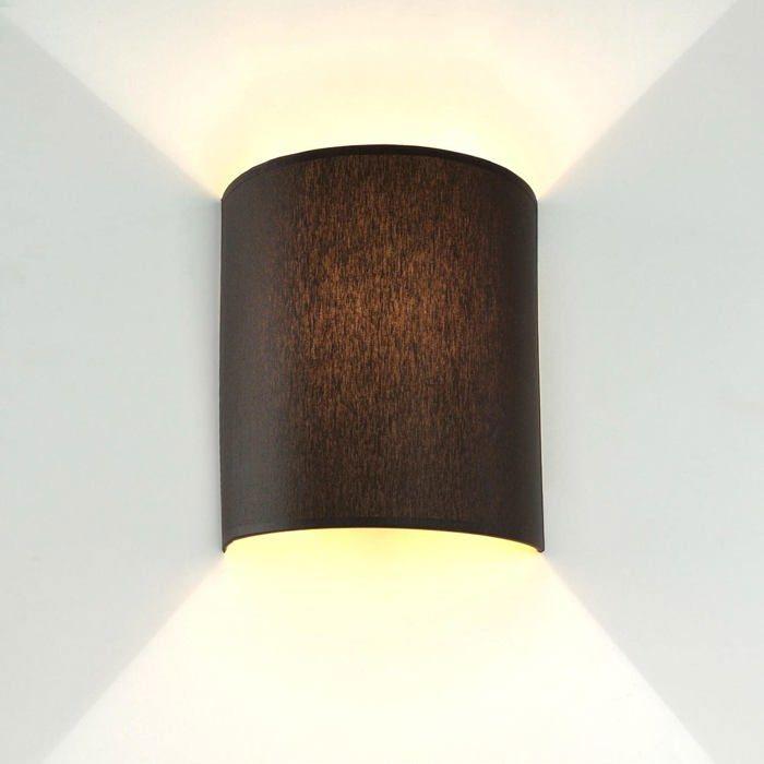 Applique d'intérieur - LICHT-ERLEBNISSE - NO1/1/452 - Tissu marron - 1 x E27 - 60W max