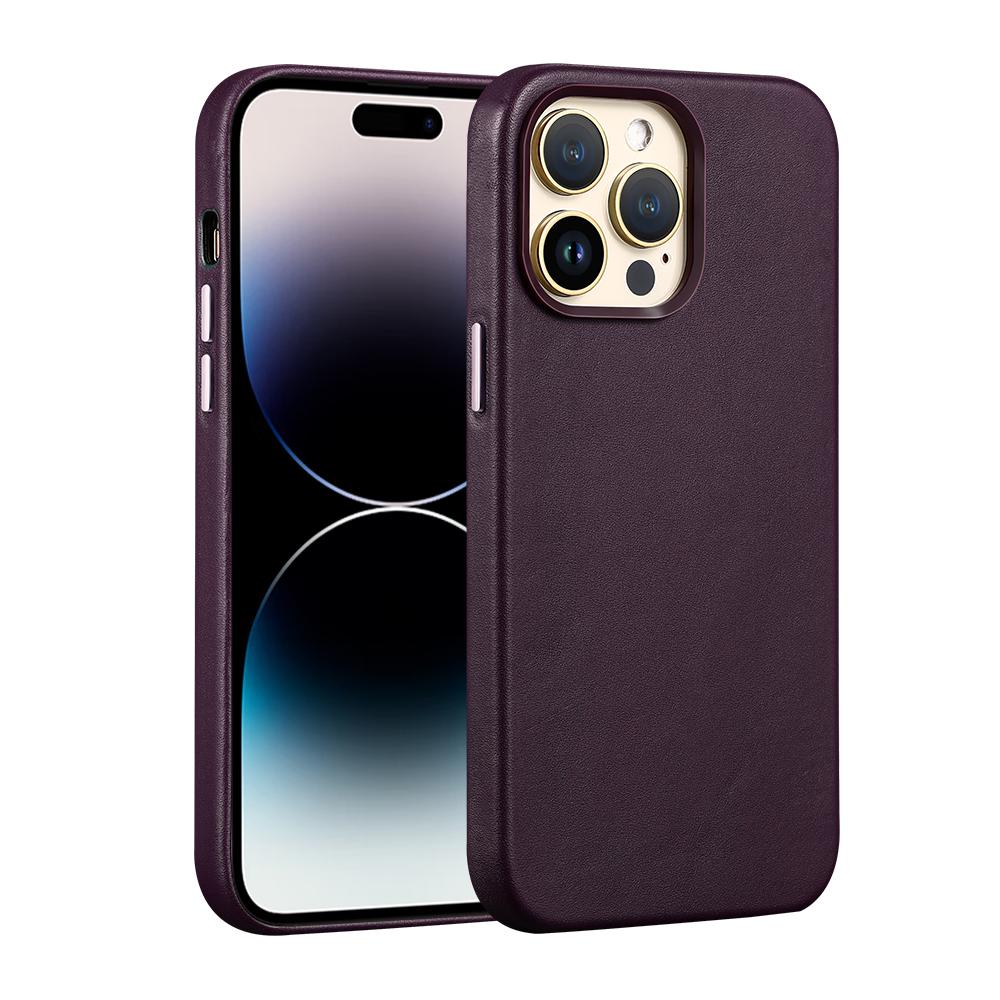 

Магнитный кожаный чехол для iPhone 15 14 13 Pro Max 13 mini Magsafe, чехол для iPhone 12 Pro Max, чехол для беспроводной зарядки, полная защита For iPhone 13 Pro темно-фиолетового