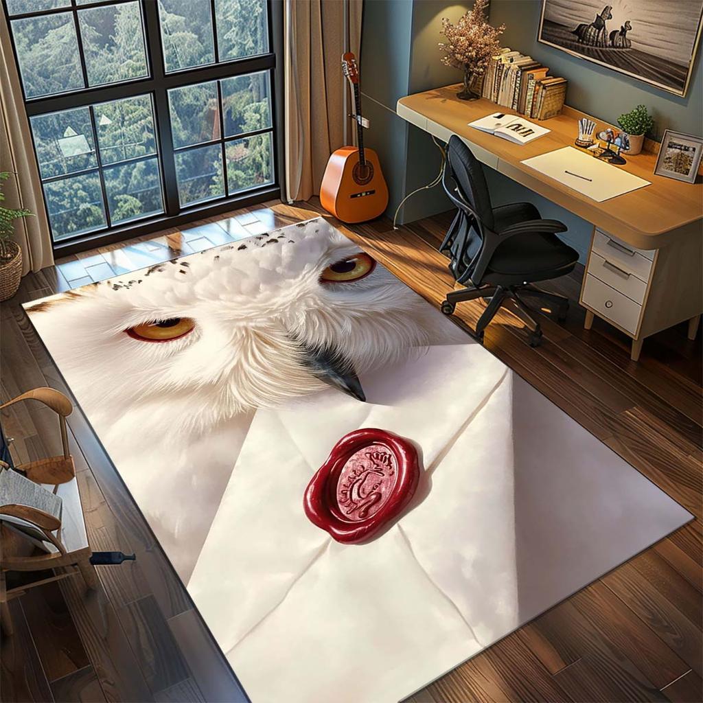 Harry Potter Magic Owl Anime Rug Carpet Large Area Rug Non Slip Washable Floor Mat Gamer Room Bedroom Home Decor -QJY