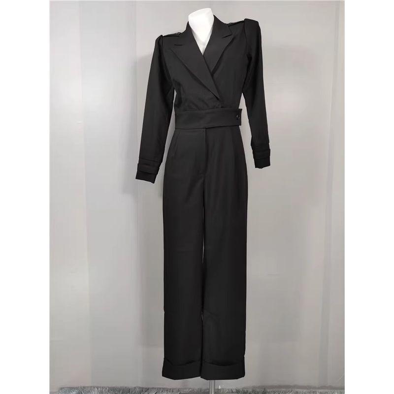 

Экспортный Однотонный Костюм V-образный вырез Полон Ауры Легче всего Сочетать Высокая талия Приталенный Темперамент В целом Мода Новое Поступление Комбинезон Temperament Black XL