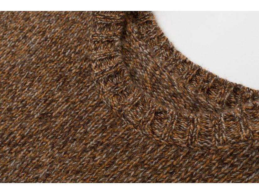 Women's Plus Size 100% Pure Cashmere Thickened Marl Yarn 5-Gauge Loose Sweater