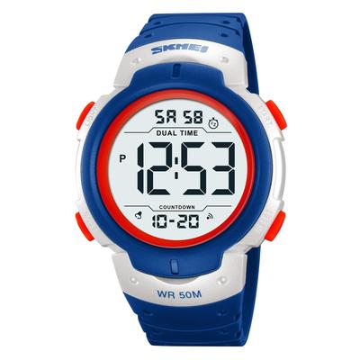 Digital Easy To Sports Watch with Dual Time and Japanese Instruction Manual Included Men's Large-Scale Watch, Read, Waterproof, Stopwatch,