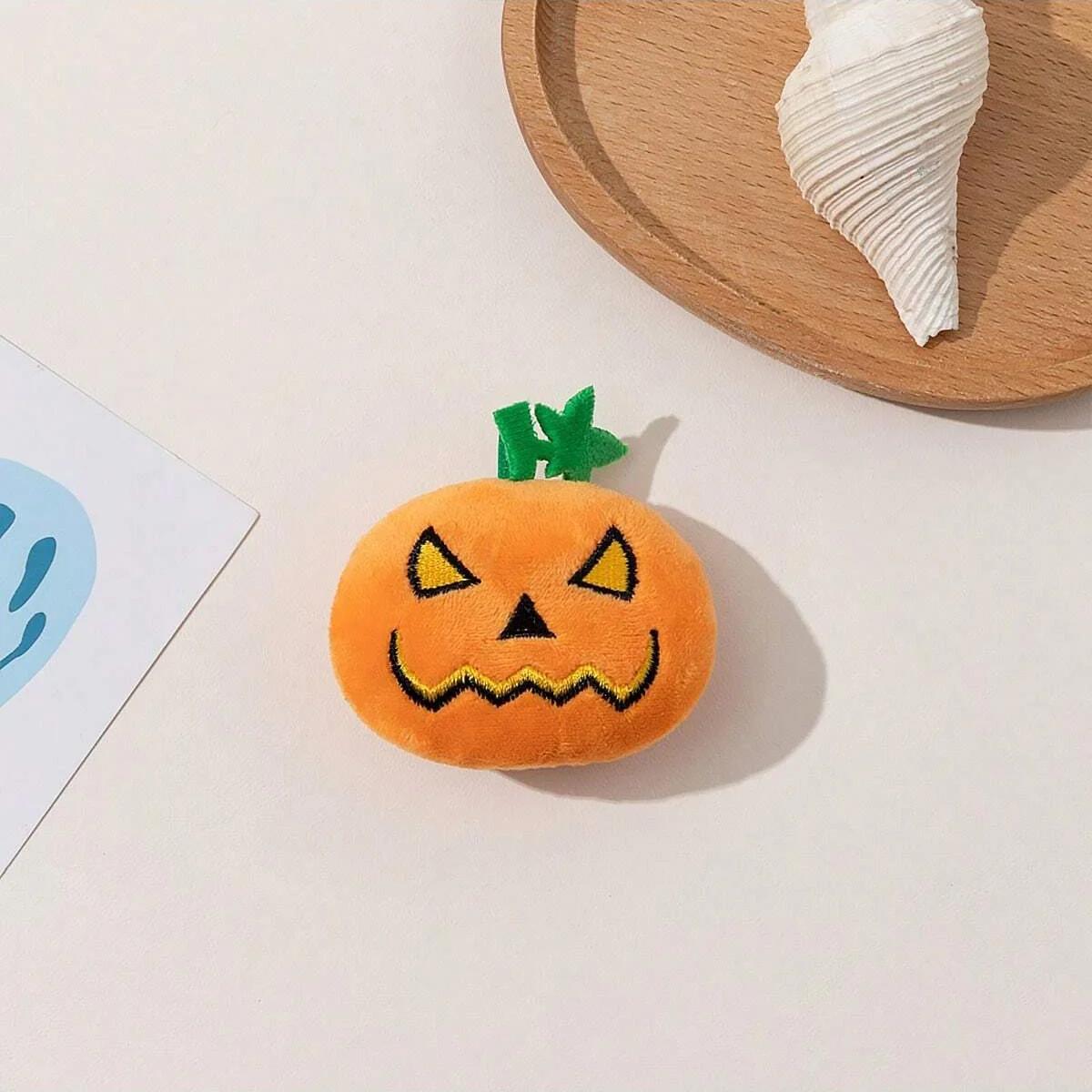 

1pc-Halloween Pumpkin Pet Biting Toys Funny Soft Plush Dog Tooth Grinding Ball Can Make Sounds Dog Training Toys Pet Products