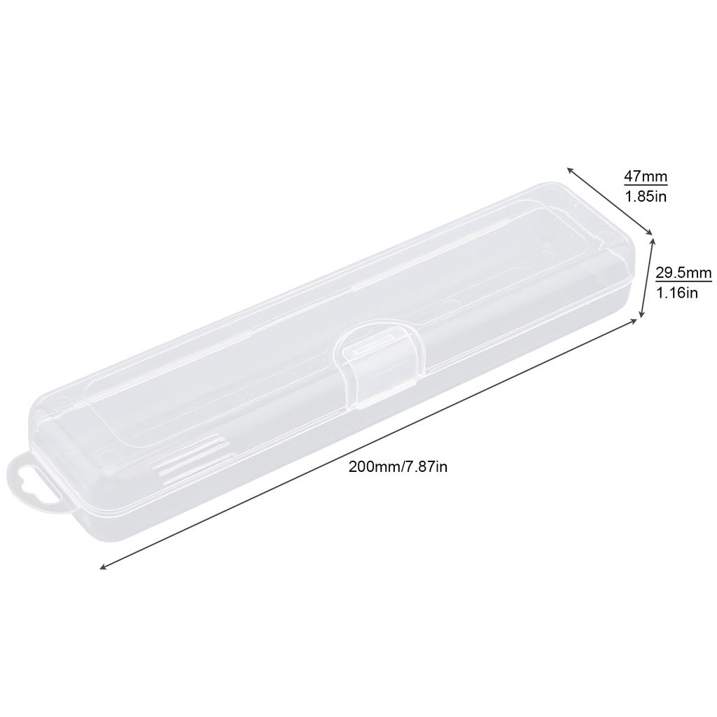 Transparent Flip PP Tableware Storage Box Portable Tableware Case for Cutlery Kit with Built In Buckle