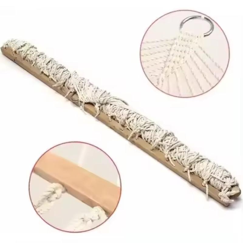 Camping courtyard travel hammock, anti-overturning mesh hammock, cotton rope hammock